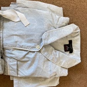 JCrew light blue pajama set with peace signs